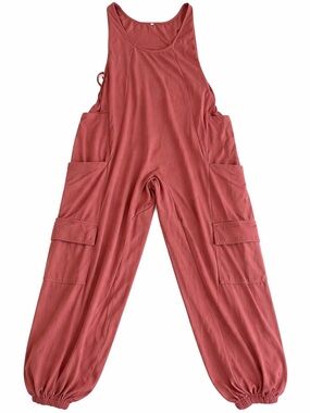 Women's Coral Utility Overalls - Size Medium - 8 Pockets - Like New Condition